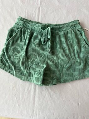 O'Neill Seafoam Green Terry Drawstring Athletic Shorts